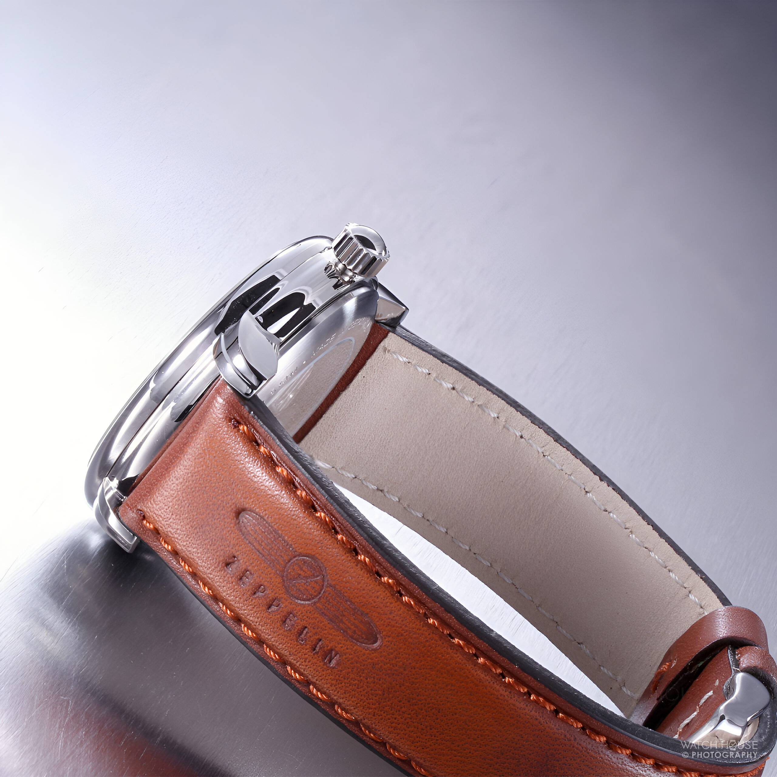 Orologio Automatico Zeppelin Uomo 9666-5 – Cassa Acciaio, Quadrante Beige, Cinturino Pelle Marrone - 3