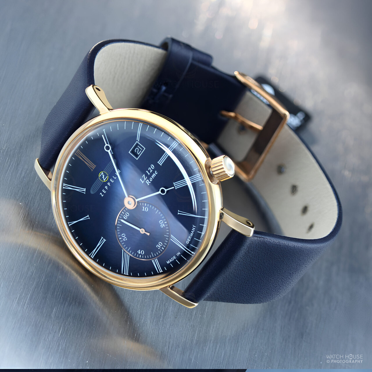 稼働★ZEPPELIN ツェッペリン 腕時計 7137-3 LZ120ローマ Zeppelin LZ120 Rome Lady 7137-3 Wristwatch
