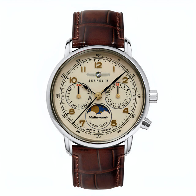 Zeppelin LZ121 Mediterranée Tag-Datum Mondphase 9636-5 Creme