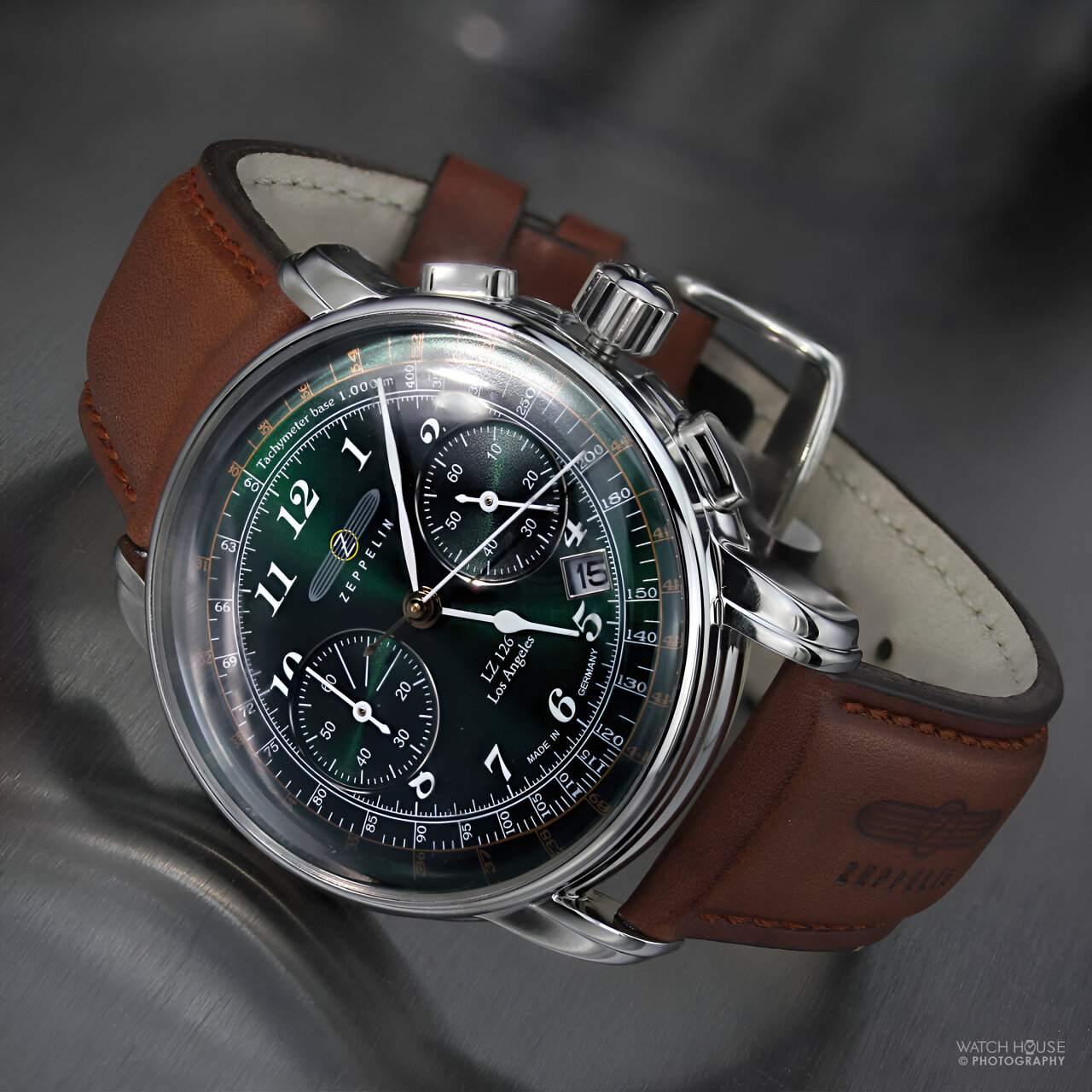 Zeppelin LZ126 Los Angeles 7614-4 Chronograph Deep Green