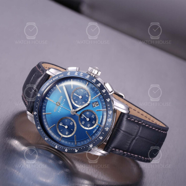 Zeppelin New York Chronograph 8878-3 - Navy blue Caliber 6S20