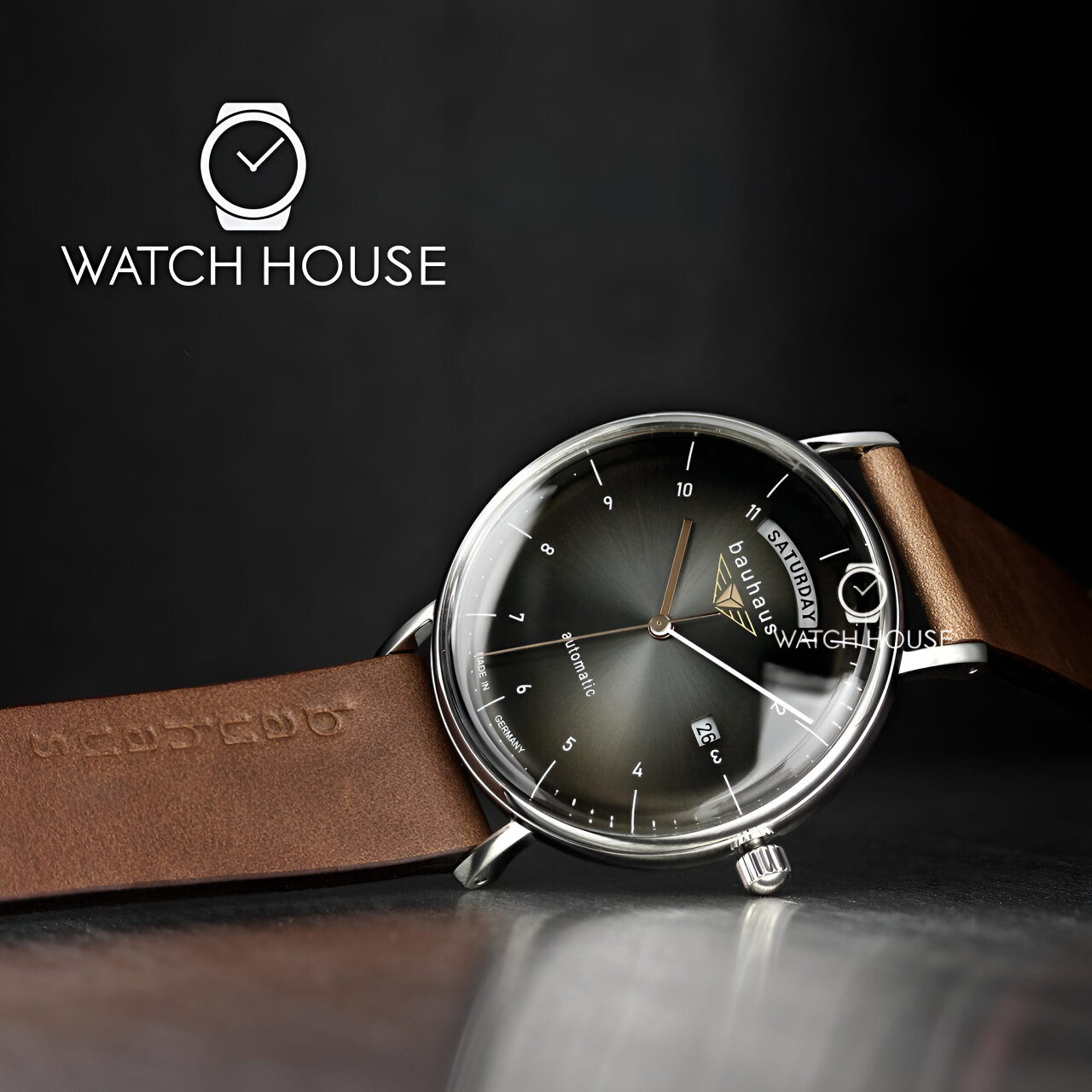 Bauhaus 2162-2 Mens Wristwatch Automatic With Day Date