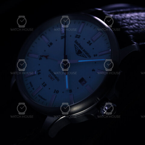 Bauhaus Aviation Automatic 2868-5 Titanium GMT Cal.9075 luminous dial