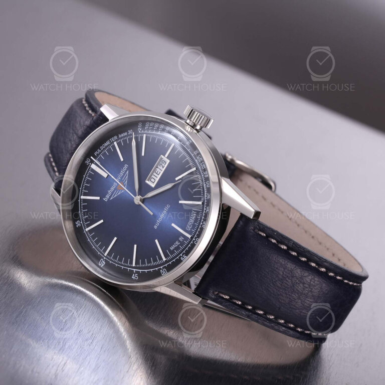 Bauhaus Aviation Day-Date Automatikuhr 2366-3 Blau