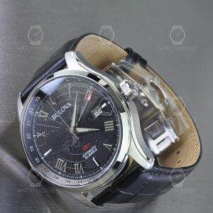 Bulova 96B387 automatic GMT mens watch with 2nd time zone...