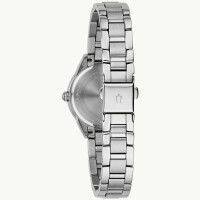 Bulova 96P249 Surveyor Stahl-pinke Damenuhr mit 11 Diamanten