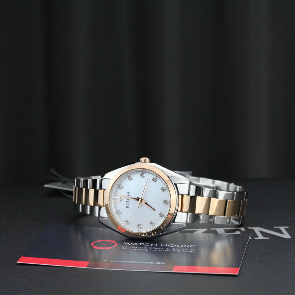 Bulova 98P207 Ladies Quartz Watch Surveyor Bicolor