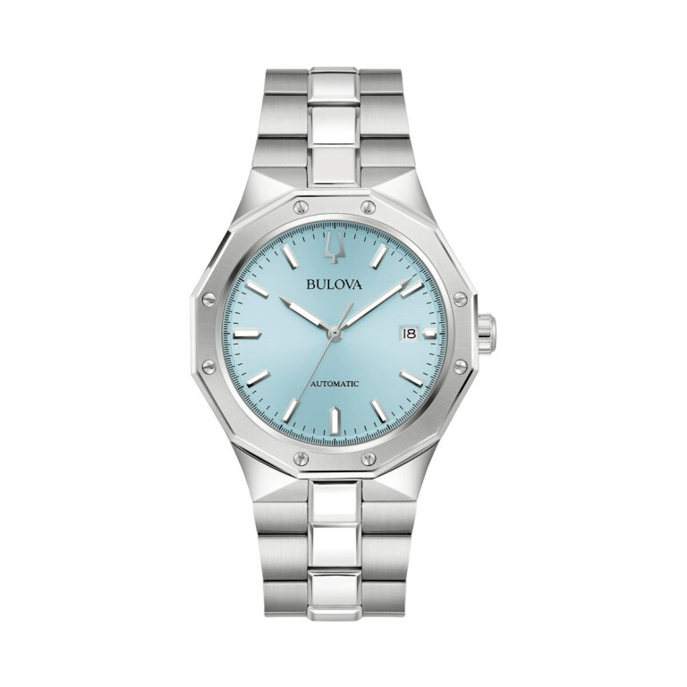 Bulova Classic Oktagon Automatikuhr 96B462 Hellblau