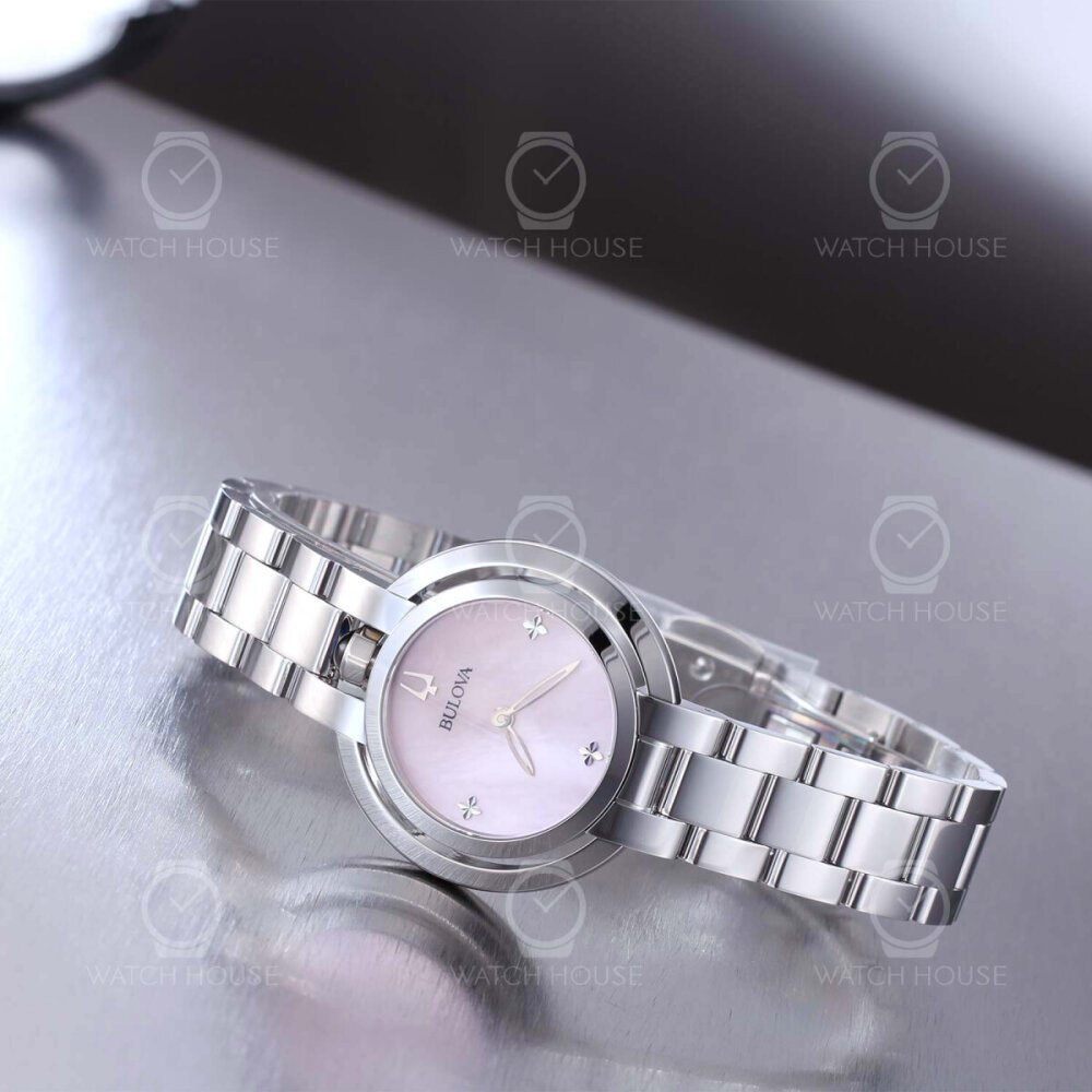 Bulova Classic Ladies Rubaiyat watch 96L338 Pink Mother-of-Pearl