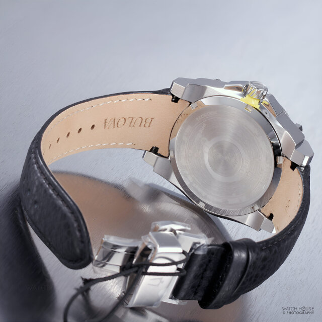 Bulova Luxury Icon 96B416 Lederband-Carbon