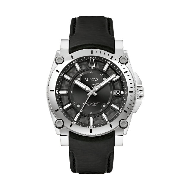 Bulova Luxury Icon 96B416 Lederband-Carbon
