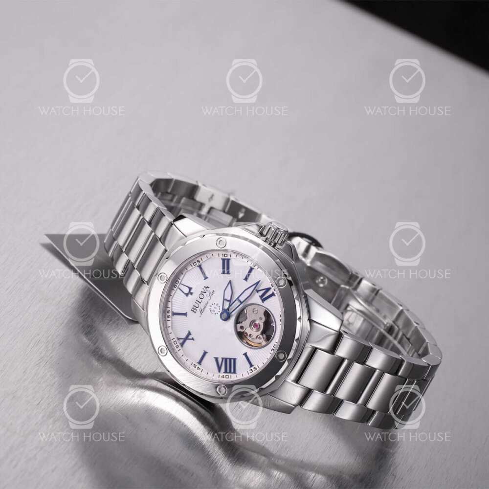 Bulova Ladies' Automatic Marine Star 96L326- Elegance Precision