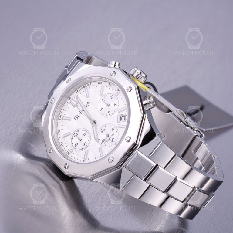 Bulova Misc Klassic Chronograph 96B408 Stahl-Weiß