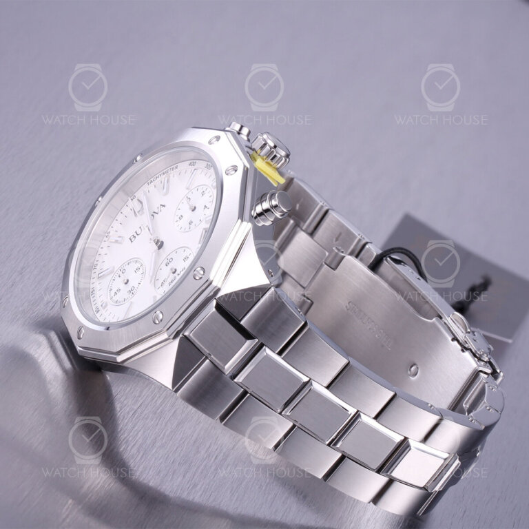 Bulova Misc Klassic Chronograph 96B408 Stahl-Weiß