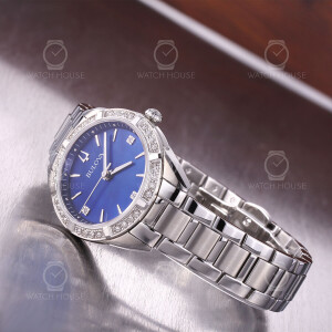 Bulova classic ladies watch with 19 diamonds and  MOP 96R243