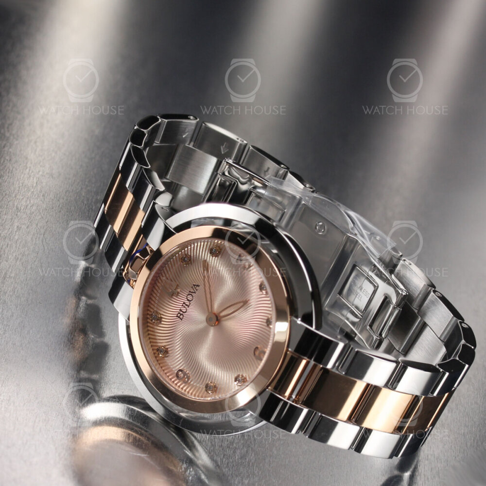 Bulova Rubaiyat 98P174 Rosé mit Diamanten und Cabochon