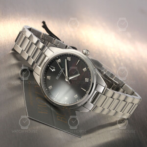 Bulova Sutton 96P198 Steel and Diamonds Ladies Watch with...