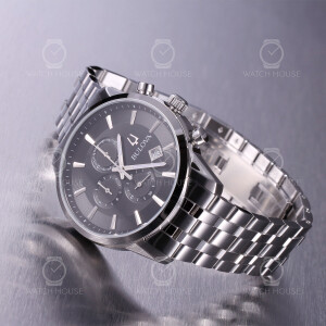 Bulova Sutton Classic Mens Watch 96B412 Steel/Black