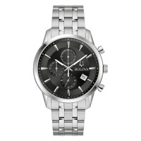 Bulova Sutton Klassische Herrenuhr 96B412 Stahl-Schwarz
