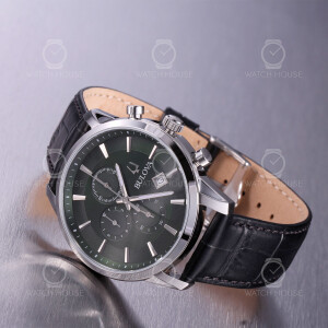 Bulova Sutton Klassische Herrenuhr 96B413 Stahl-Grün