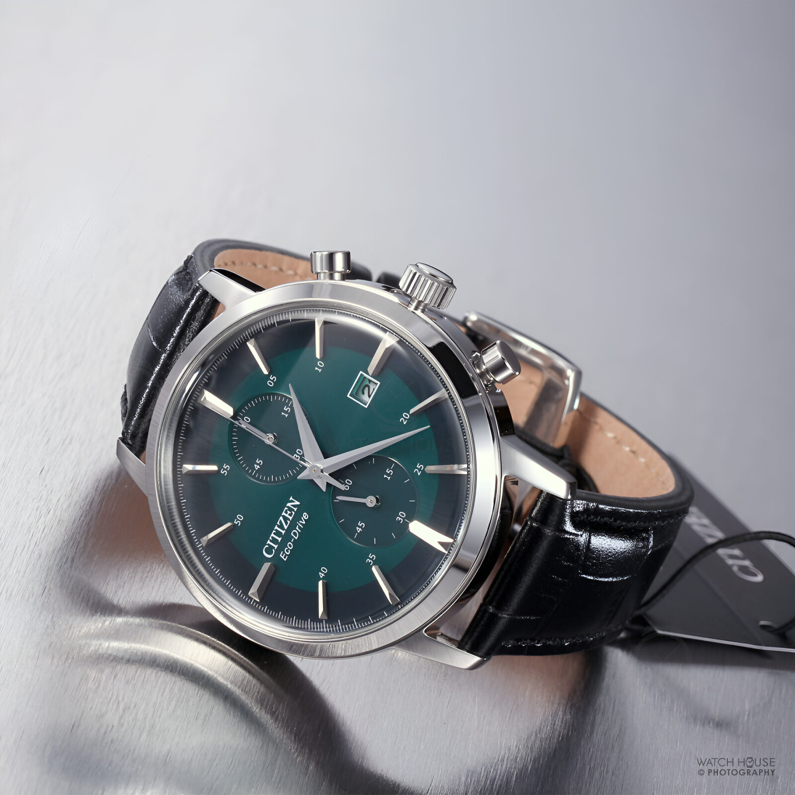 Citizen Classic Eco-Drive Chrono CA7069-24X - Steel-Green