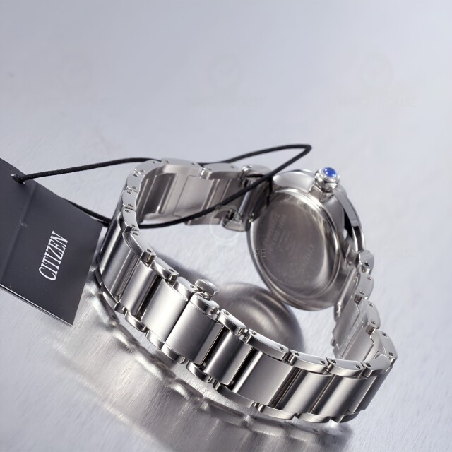 Citizen Womens Diamond Mother-of-Pearl Eco-Drive Watch EM1070-83D Steel-White