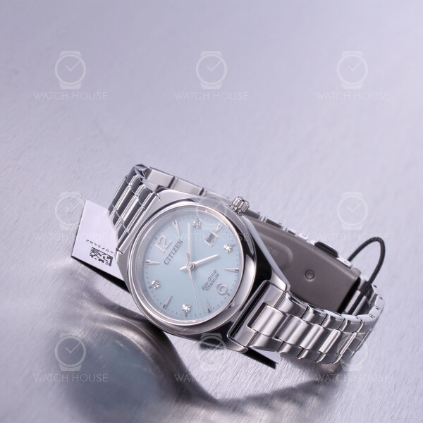 Citizen Womens Super Titanium Watch with Diamonds EW2601-81M Pastel Blue