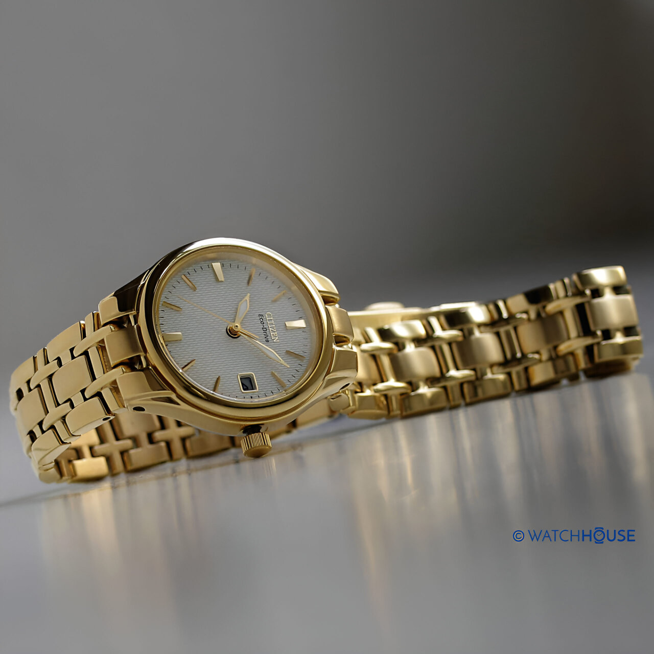 Citizen Elegant Eco Drive Womens Watch EW1262-55P Gold