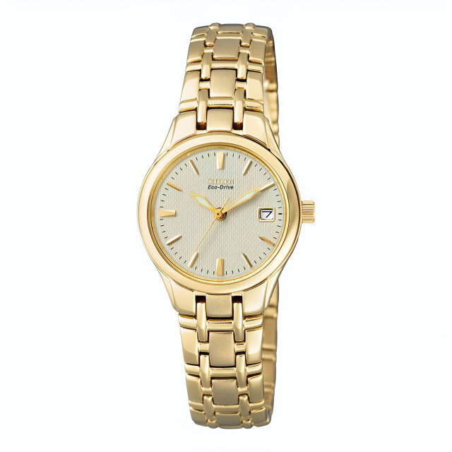 Citizen Elegant Eco Drive Womens Watch EW1262-55P Gold