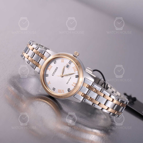 Citizen Elegant Eco Drive Womens Watch FE1246-85A Bicolor