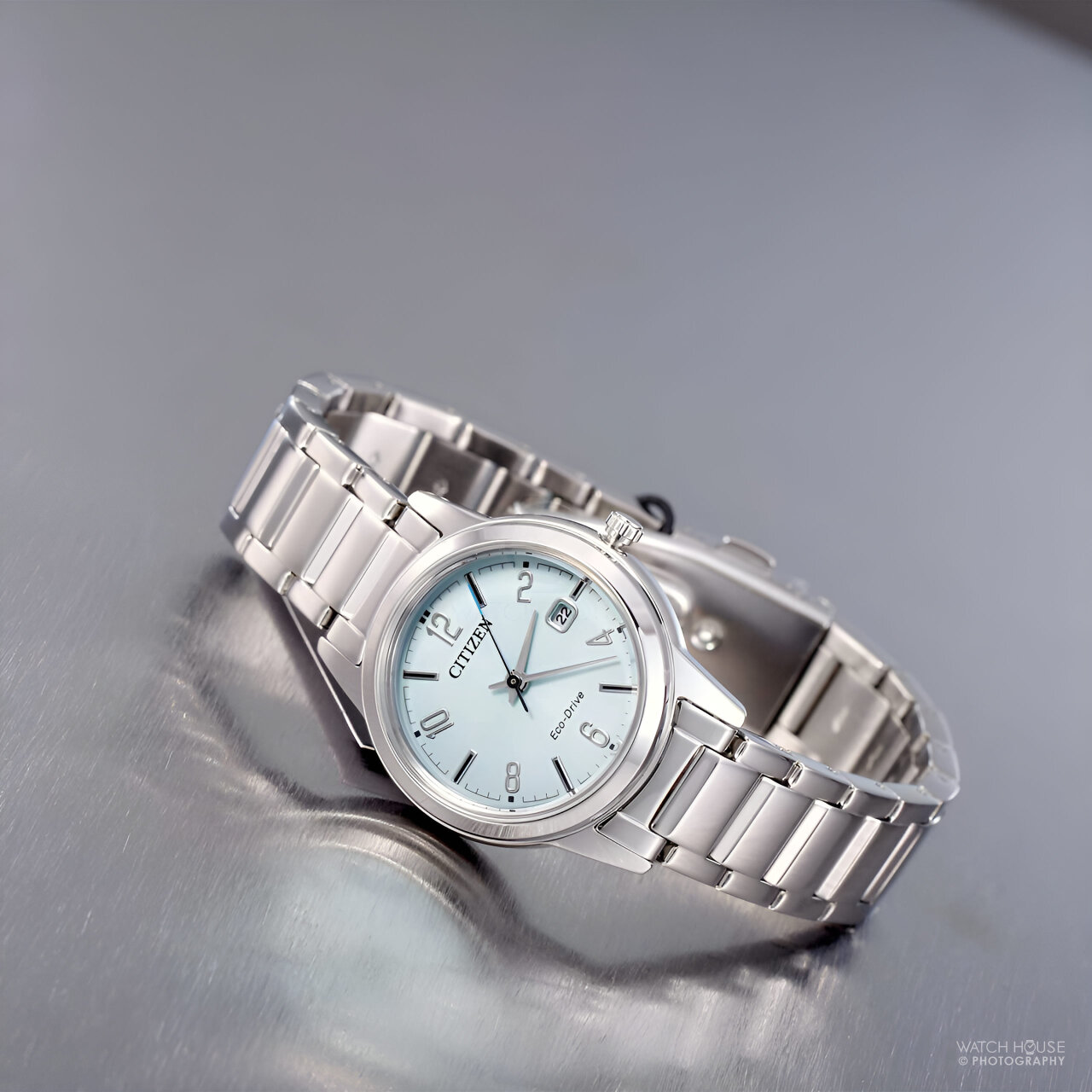 Citizen FE1241-71X Elegant Eco-Drive womens watch in steel mint