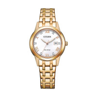 Citizen FE1243-83A Elegant ladies watch in gold white with Eco Drive