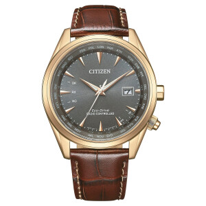 Citizen Funkuhr mit Weltzeit CB0273-11H Roségold-Grau