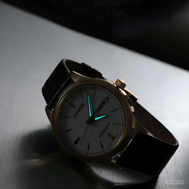 Citizen Herren Automatikuhr NY4059-09AC Gold-Weiß