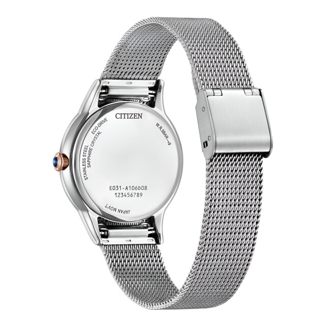 Citizen L Damen Eco-Drive mit Milanaisenband EM1156-80X Bicolor