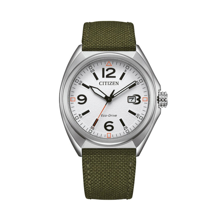 Citizen Military Eco-Drive AW1571-09A Stoffband Weiß