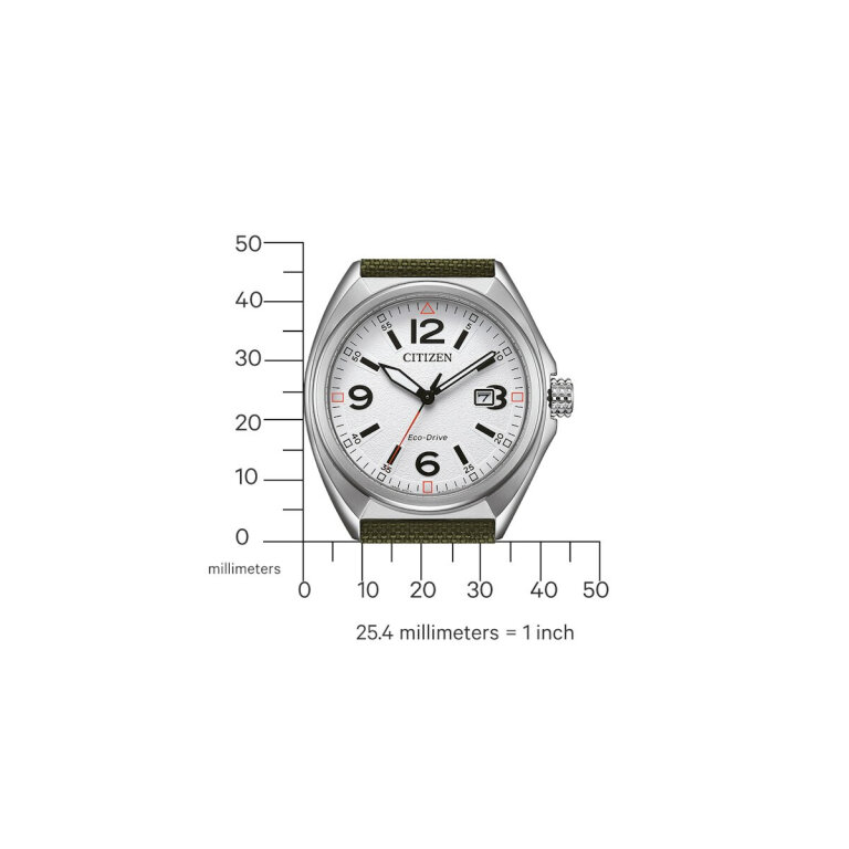 Citizen Military Eco-Drive AW1571-09A Stoffband Weiß