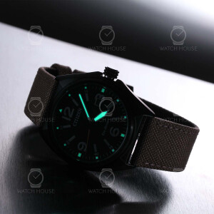 Citizen Military Eco-Drive AW1575-08E Stoffband Schwarz