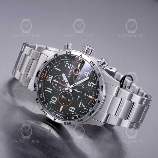 Citizen Pilot CA0790-83E Eco Drive Herren Chrono in schwarz