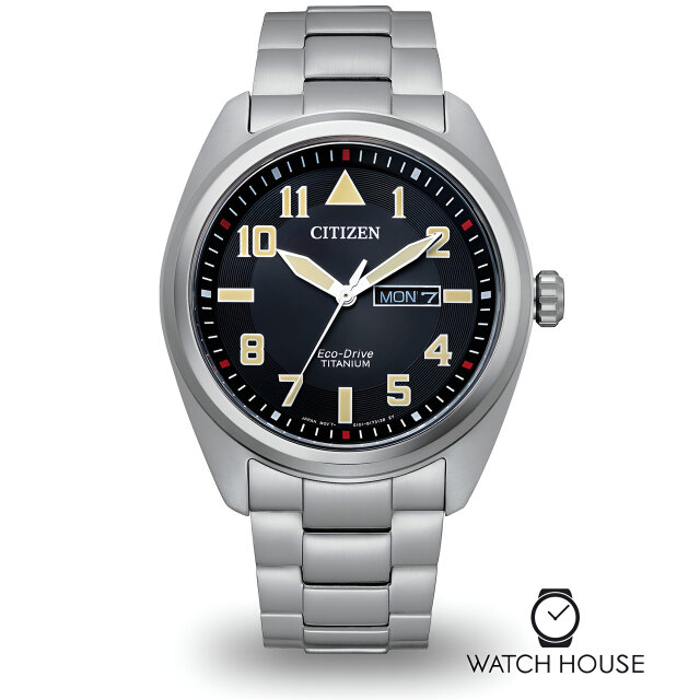 Citizen schwarze Herrenuhr Super Titanium Eco Drive...