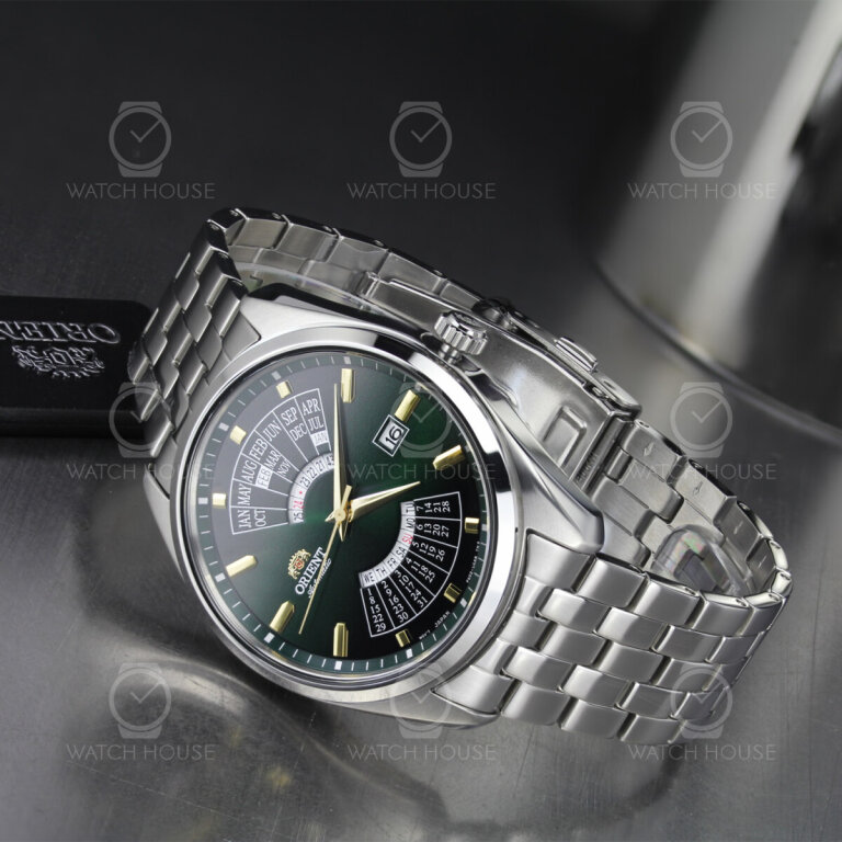 Orient automatic watch in emerald with perpetual calendar...