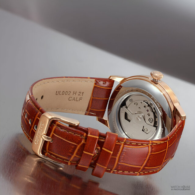 Orient Contemporary Automatik mit Tag-Nacht RA-AK0801S Rosé-Silber