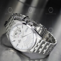 Orient silberne Automatikuhr mit ewigem Kalender RA-BA0004S10B