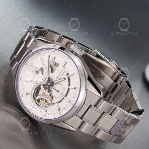 Orient Star weiße Automatikuhr mit offene Unruh RE-AV0113S00B