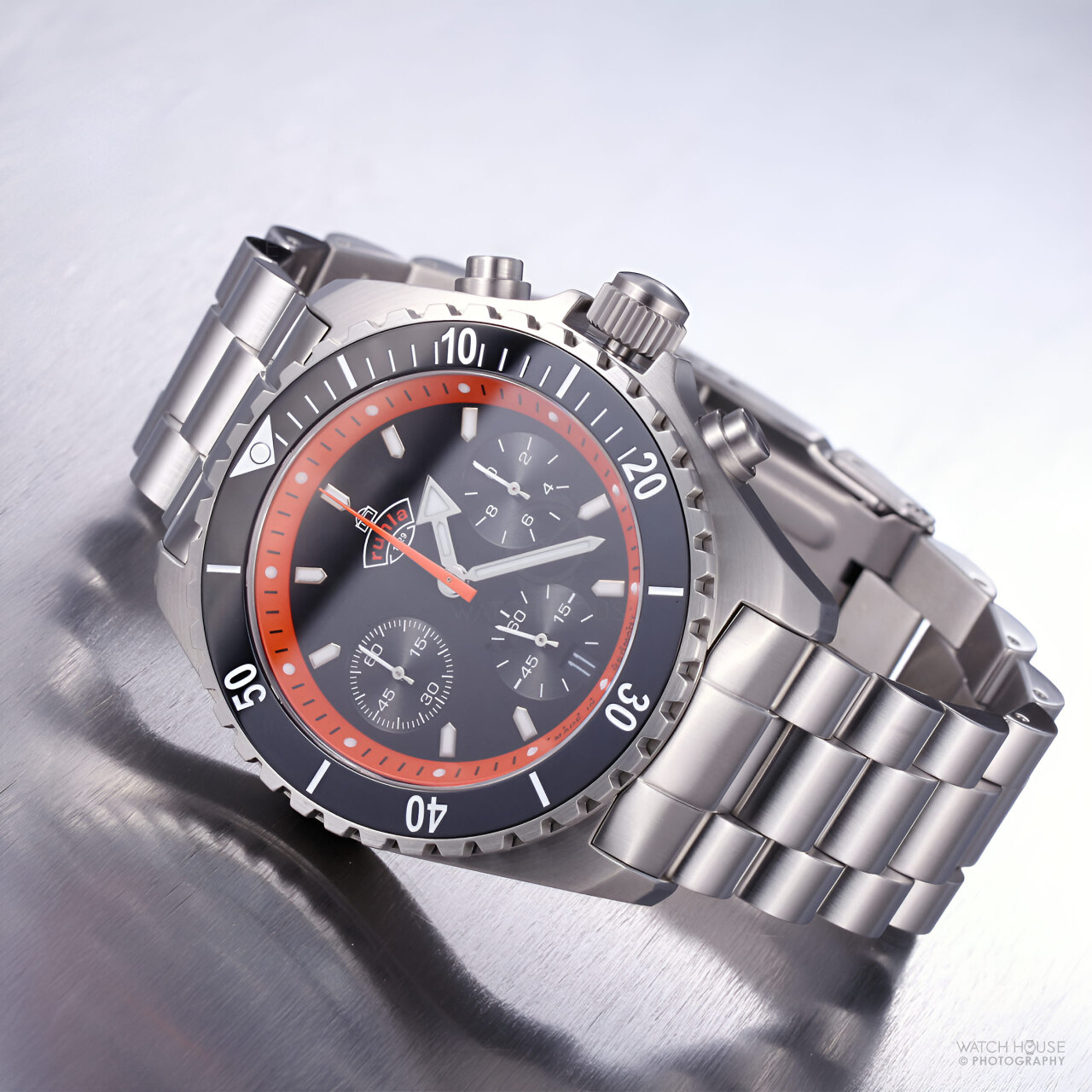 Ruhla 1929 Glasbach Cup Chrono Set - 4970M-2 Black-Red