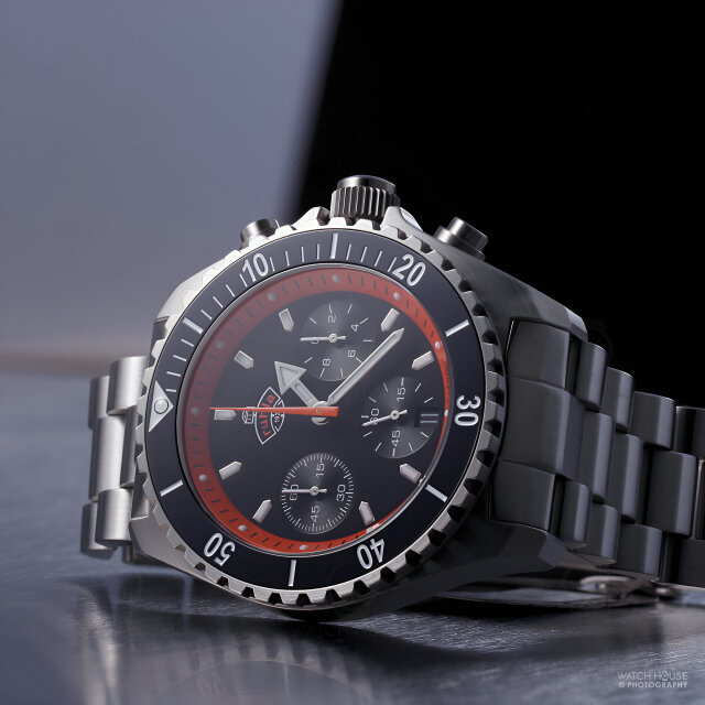 Ruhla 1929 Glasbach Cup Chrono Set - 4970M-2 Black-Red