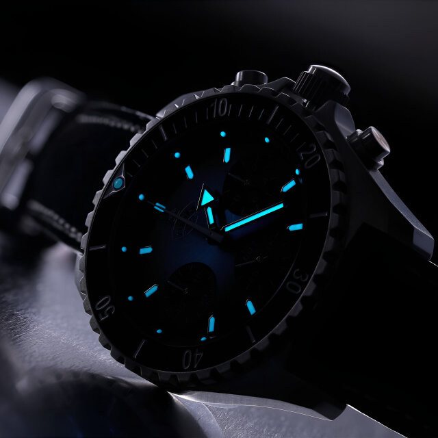 Ruhla 1929 Glasbach Cup Chronograph - 4970-3 Deep Navy Blue