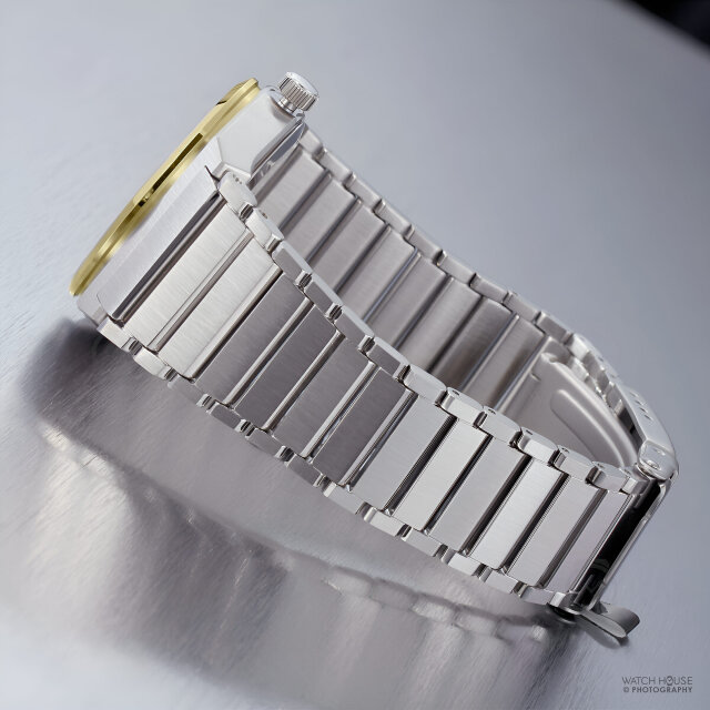 Ruhla 1929 Space Control Solar 4641M-1 Damenuhr in Bicolor-Silber