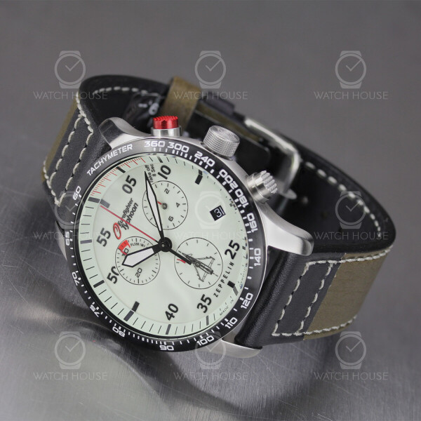 Zeppelin 7298-5 Eurofighter Typhoon ETA Chronograph Leuchtzifferblatt mitiert