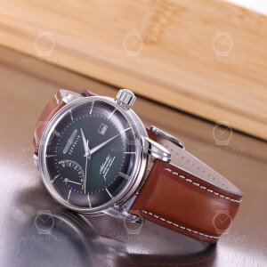 Zeppelin Atlantic 8462-4 automatic watch with power reserve indicator in green